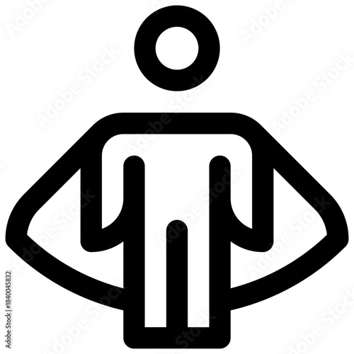 Courage. Editable stroke vector icon.