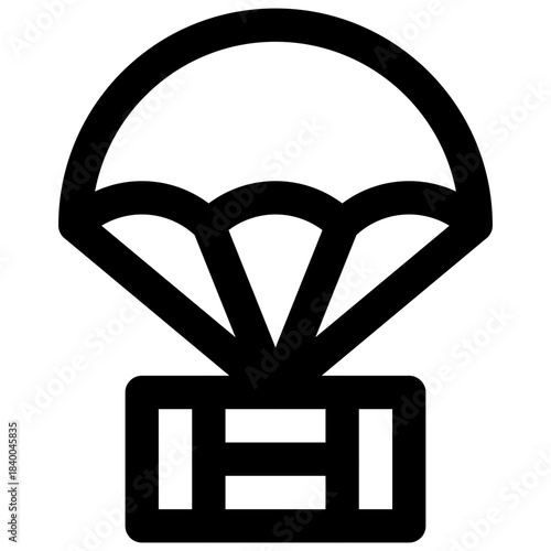 Humanitarian aid. Editable stroke vector icon.