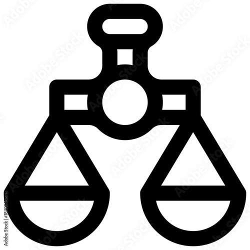 Justice. Editable stroke vector icon.