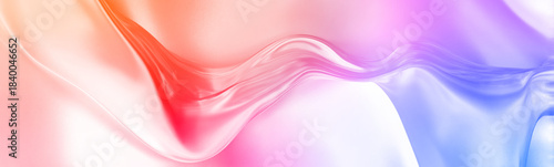 Abstract iridescent liquid wave with neon color gradients. Isolated png on white background showing smooth spectral motion. Soft highlights add subtle 3D depth to the abstract concept.