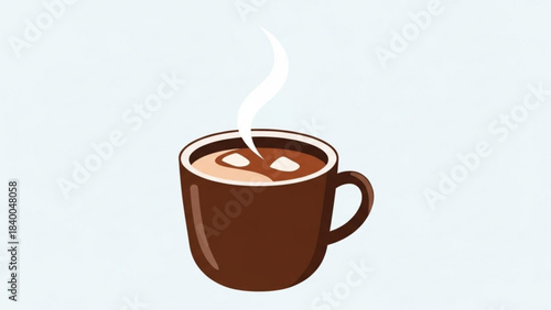 Steaming Coffee: A warm, inviting cup of coffee, with wisps of steam curling upwards, promises a moment of comfort and refreshment.