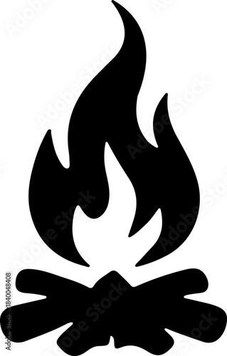 Fiery bird icon vector illustration of a burning flame silhouette symbol design