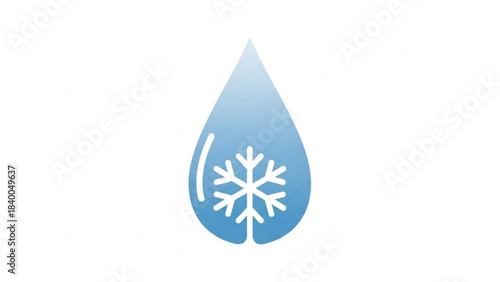 Cold as Ice: A serene illustration of a pristine water droplet, embodying the essence of icy freshness and purity.