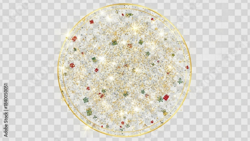 Exquisite Sparkling Flatbread: An overhead view of a handcrafted flatbread sprinkled with vibrant jewels, offering a visual feast.