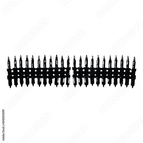 Black and white vintage illustration of bullet tip detail military ammunition style vector