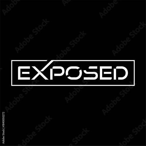 Modern Exposed Text Logo Design.