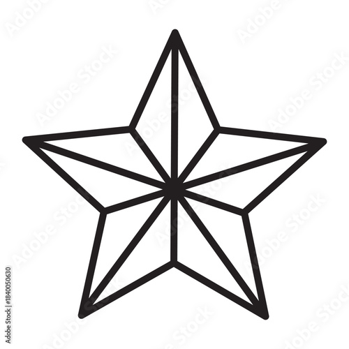 Line Christmas star icon vector illustration.
