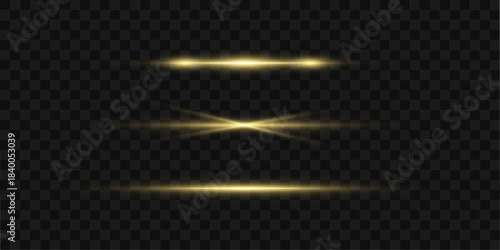 Soft yellow neon line forms smooth luminous ribbons with subtle shimmer waves. Dynamic motion effect conveys elegance and energy. Yellow line vector.