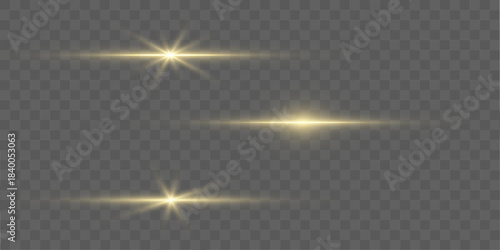 Bright golden yellow line glows with smooth radiant edges and sparkling highlights. Sleek flowing path enhances visual clarity and motion. Yellow line vector.