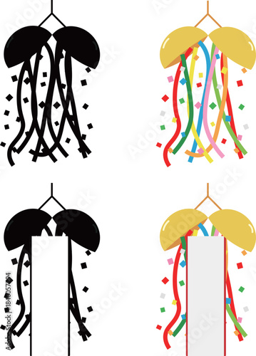 くす玉のアイコンセット