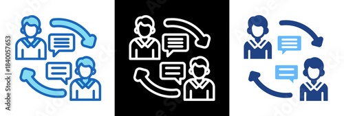 Communication triplestyle icon