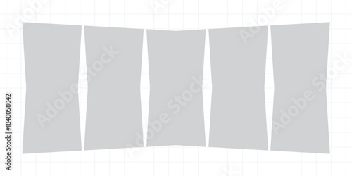 Pictures or photos frame collage, page grid layout abstract photo frames and digital photo wall template