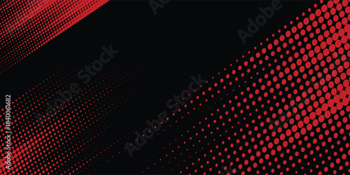 Halftone dots red and blue color pattern gradient grunge texture background. Dot pop art comic sport style.