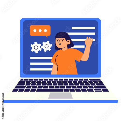 Online Class Illustration