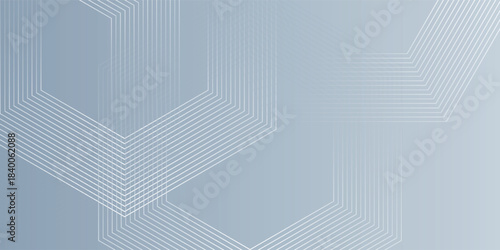 Abstract hexagon lines on gray background. Geometric stripe line art design modern. vector illustration eps10