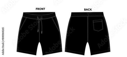 Sweat Shorts Pant Mockup Template Vector
