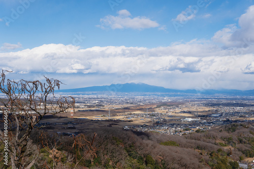 日本：御嶽山からの景色【かなさな神社・御嶽城跡】埼玉県神川町