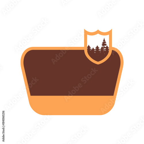 Customizable national park icon vector. National Park Illustration sign. National Park template symbol or logo.