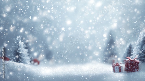 Christmas snow background image