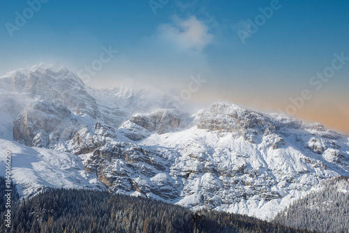 Schilderij op canvas The Tofane in the Ampezzo Dolomites in the splendid Cortina d'Ampezzo