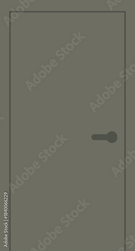 Plain interior metal door