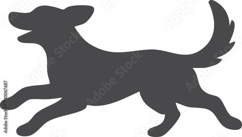 Running dog silhouette