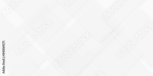 Modern Abstract white background design with layers of textured white transparent material in triangle and squares shapes. White color technology concept geometric line vector background.