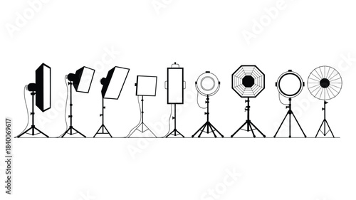 Photography Studio Lighting Equipment Set – Silhouette Collection of Professional Lights, Stands, and Modifiers for Photo and Video Production