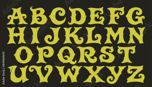 Hand drawn stoner rock font design