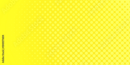 Pop art lemon yellow background in retro comic book style with dotted design, vector illustration eps10