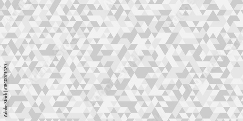 Geometric seamless Polygon mosaic triangle Background. Abstract digital grid light pattern business background. Geometric wall tile and metal diamond cube gray texture.