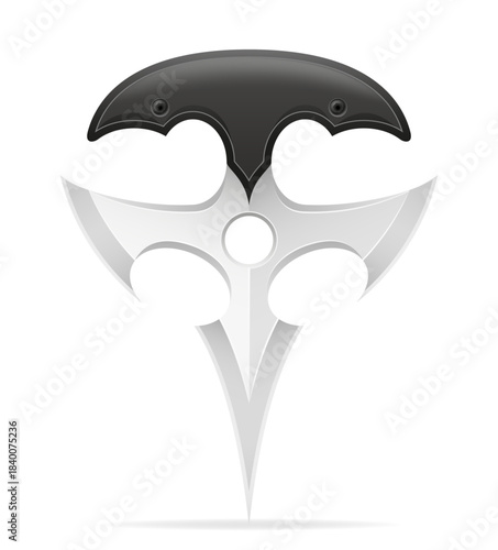 unusual original knife is a melee weapon vector illustration isolated on white background