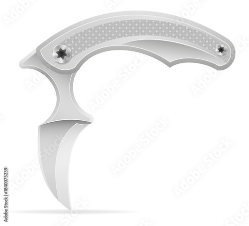 unusual original knife is a melee weapon vector illustration isolated on white background