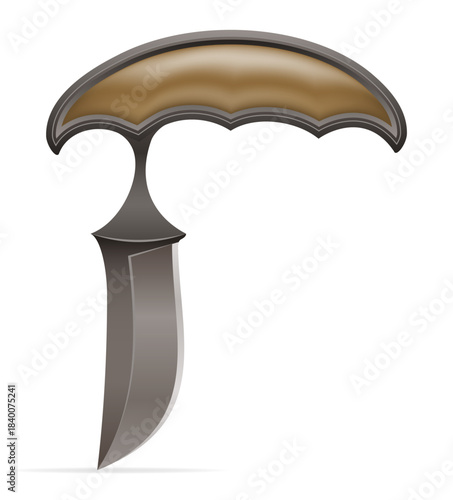 unusual original knife is a melee weapon vector illustration isolated on white background