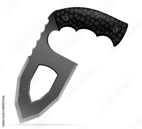 unusual original knife is a melee weapon vector illustration isolated on white background