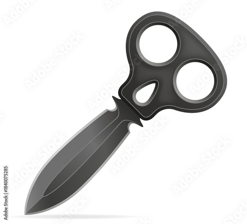 unusual original knife is a melee weapon vector illustration isolated on white background