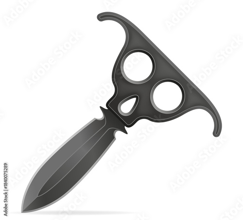 unusual original knife is a melee weapon vector illustration isolated on white background