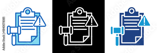 Compliance Risk triplestyle icon