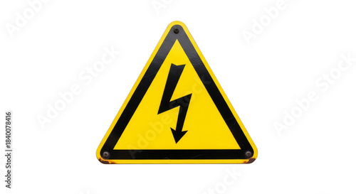 Electric Hazard: Isolated high-voltage warning sign, a visual alert of electrical danger and the potential for serious injury or even fatality.