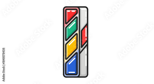 Abstract Geometric Illustration Composed Of Colorful Geometric Shapes And Forms