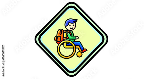 Accessible Education: An Icon Depicting Wheelchair Access for Inclusive Pathways