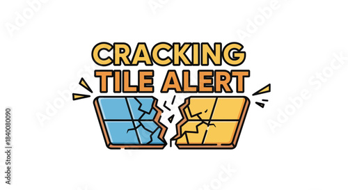 Alerting Visual Depiction Of Cracked Tiles Symbolizing Damage Or Hazard Issues