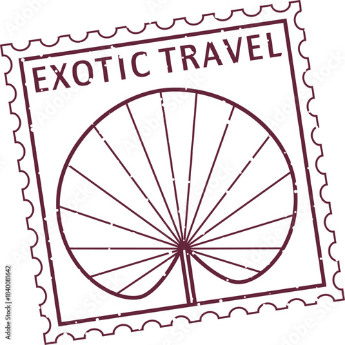 Post Stamp with Leaf