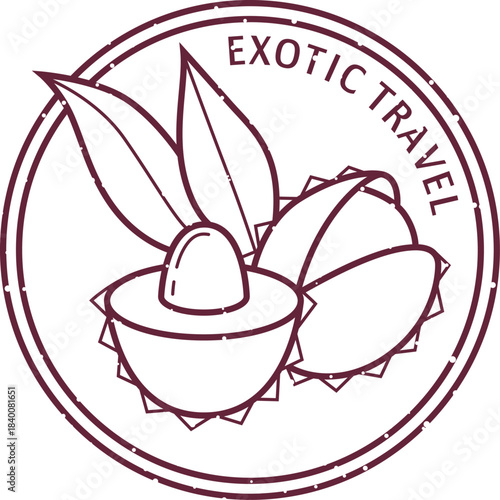 Postage Stamp with Exotic Fruit