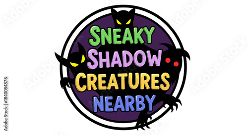 Animated Sneaky Shadow Creatures Emblem Ready For Digital Campaigns and Content Creation