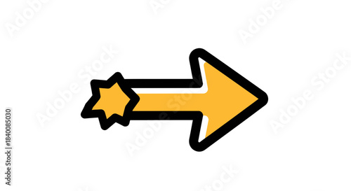 Arrow Emblazoned With Asterisk Indicates Forthcoming Momentum and Aspiration