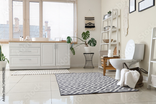Interior of restroom with t...