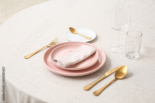 Minimalist setting with whi...