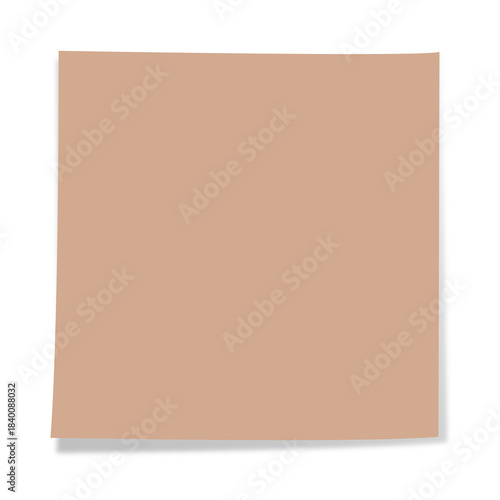 Blank Brown Post-it Paper