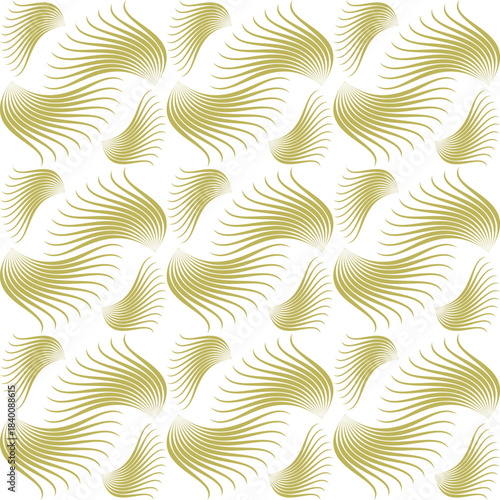 Seamless golden pattern, geometric vector design, abstract background.